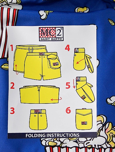 Пляжные шорты с принтом попкорн MC2 Saint Barth - 4104519071455 - Фото 3