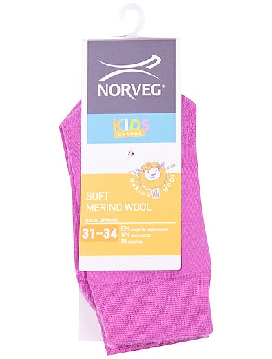 Фиолетовые термоноски с добавлением шерсти NORVEG - 1533309980074 - Фото 1