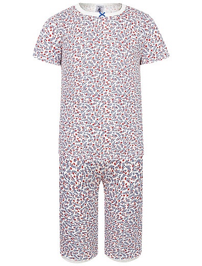 Пижама с мелким цветочным принтом PETIT BATEAU - 0214509370766 - Фото 1