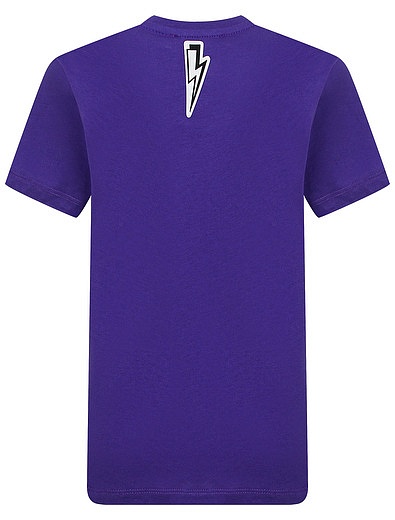 Фиолетовая футболка с принтом NEIL BARRETT KIDS - 1134519271541 - Фото 2