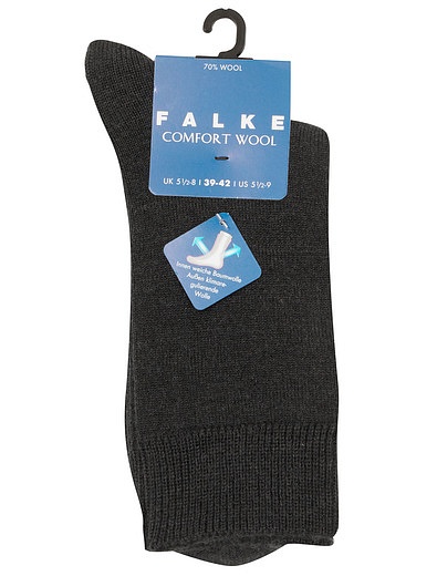 Серые носки с добавлением шерски FALKE - 1531019680024 - Фото 1