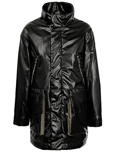 Черная куртка со съемным капюшоном G'N'K - 1074519370335 - Фото 3