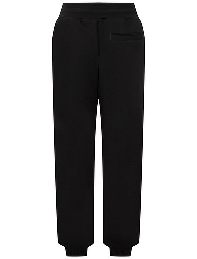 Черные хлопковые спортивные брюки Dolce & Gabbana - 4244519280447 - Фото 2
