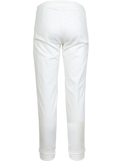 Белые брюки из эластичного хлопка Miss Blumarine - 1081209570029 - Фото 3