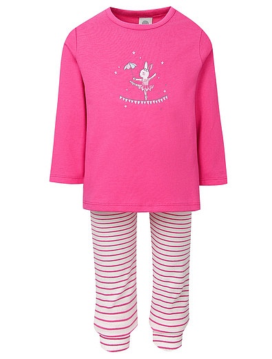 Розовая хлопковая пижама Sanetta - 0212609980236 - Фото 1