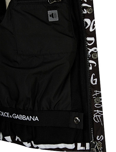Куртка пуховая с принтом логотипа Dolce & Gabbana - 1074529080248 - Фото 4