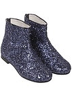 Синие ботинки с блестками - 2031409980073