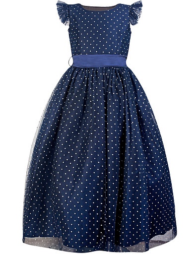 Синее платье с шелковой отделкой Nicki Macfarlane - 1050409681866 - Фото 1