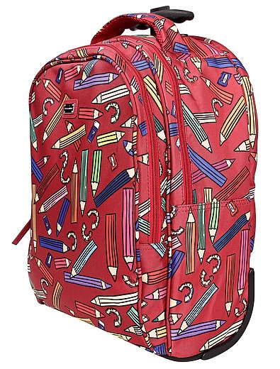 Рюкзак на колесах с принтом карандаши и точилки Dolce & Gabbana - 1501328980023 - Фото 3
