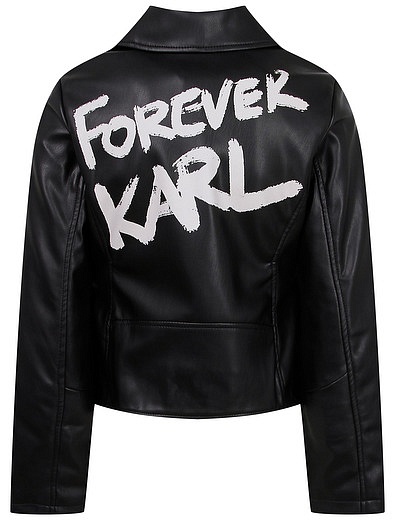 Куртка из экокожи с надписью на спине KARL LAGERFELD - 1074509083566 - Фото 10