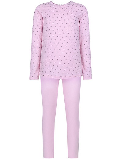 Хлопковая пижама с бантиками Sanetta - 0212609880024 - Фото 1