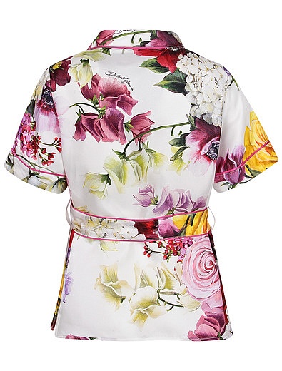 Блуза с цветочным принтом Dolce & Gabbana - 1033909970012 - Фото 2