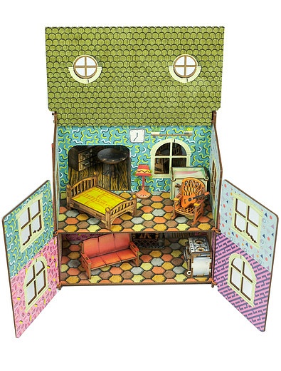 Кукольный домик чемодан+мебель 24 предмета Carolon - 7134520170240 - Фото 3