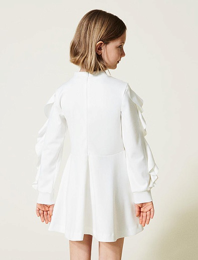 белое Платье с оборками TWINSET - 1054509289441 - Фото 5