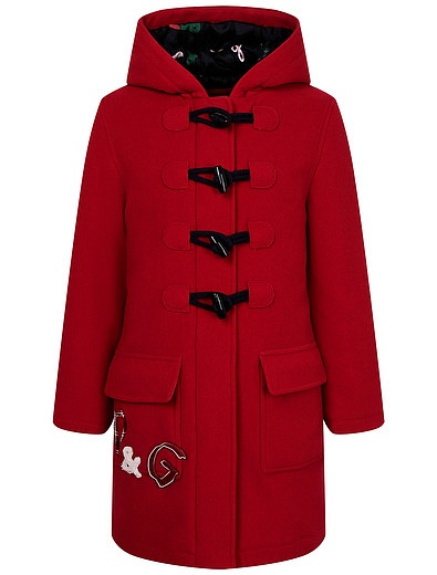 Пальто дафлкот из шерсти с нашивкой Dolce & Gabbana - 1124509082981 - Фото 1