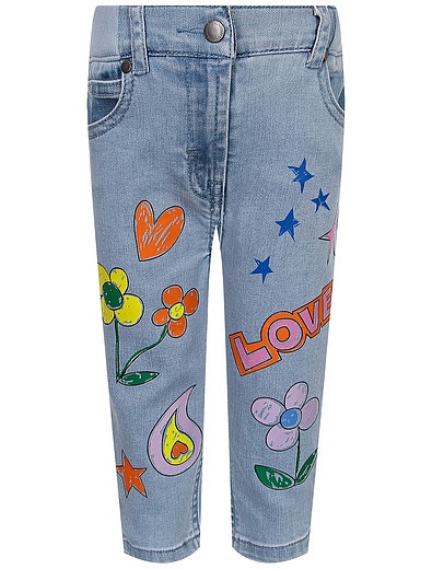 Прямые джинсы с яркими рисунками Stella McCartney - 1164509371548 - Фото 1