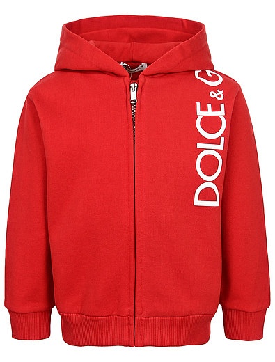 Красная толстовка с крупным логотипом Dolce & Gabbana - 0074519371906 - Фото 1