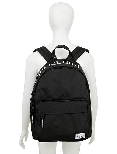 Черный рюкзак с логотипом CALVIN KLEIN JEANS - 1504528180859 - Фото 2