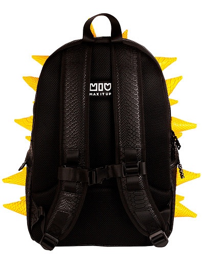 Черный Рюкзак с желтыми шипами 44х30 MUI-MaxItUP - 1504520280243 - Фото 3