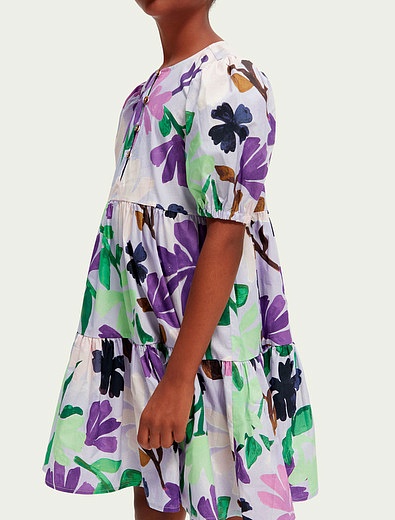 Платье с рукавами буф и цветочным узором SCOTCH & SODA - 1054509377070 - Фото 7