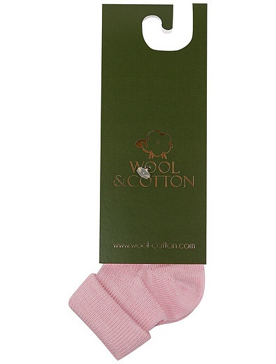 Розовые носки с шерстью WOOL & COTTON - 1534509180400 - Фото 1