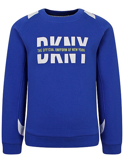 Синий свитшот с логотипом DKNY - 0084529171601 - Фото 1