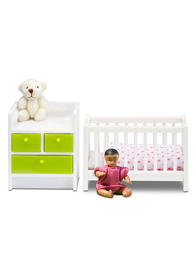Кровать с пеленальным комодом для кукольного дома Lundby - 6944529270381 - Фото 1