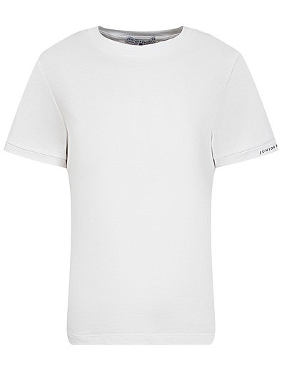 Хлопковая белая футболка JUNIOR REPUBLIC - 1134520180115 - Фото 1