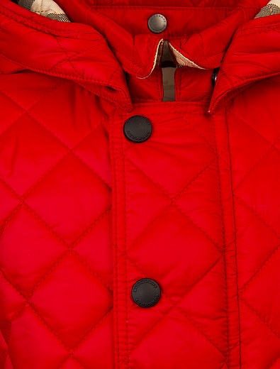 Стеганая куртка с клетчатым подкладом Burberry - 1071309680049 - Фото 2