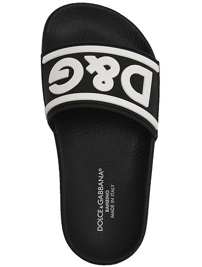 Черные пляжные шлепанцы Dolce & Gabbana - 2284529370013 - Фото 4