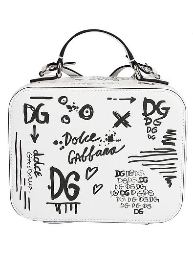 Белая сумка с принтом граффити Dolce & Gabbana - 1204508280523 - Фото 3