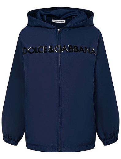 Кобальтовая ветровка с логотипом Dolce & Gabbana - 1074519411007 - Фото 1