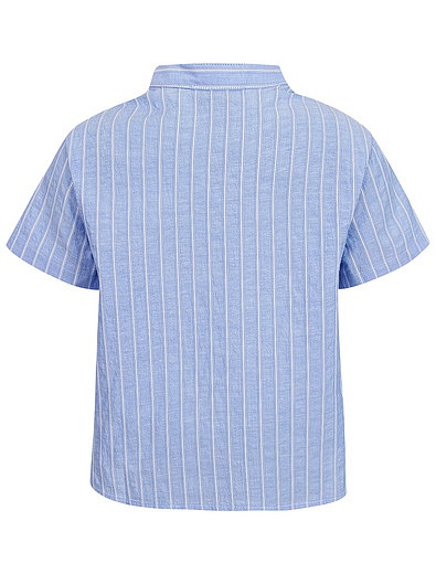 Рубашка в полоску с коротким рукавом EMPORIO ARMANI - 1014519375152 - Фото 2