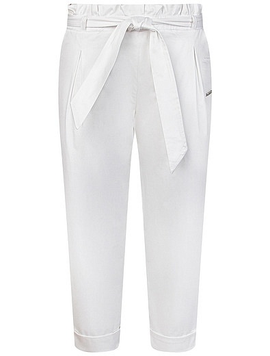 Белые брюки с поясом Pinko - 1084509171866 - Фото 1