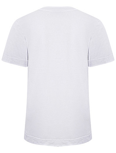 Белая футболка с контрастным принтом Thunderbolt NEIL BARRETT KIDS - 1134519171940 - Фото 2