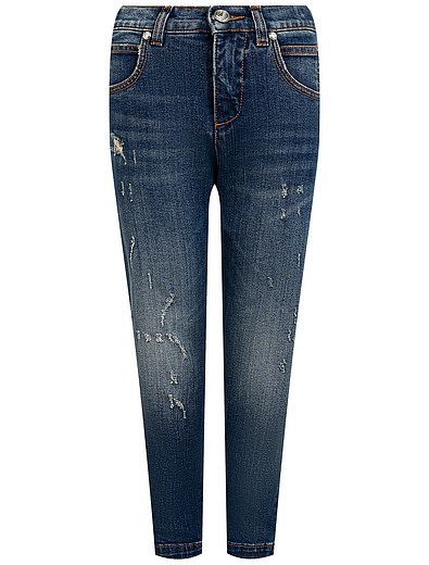 Синие джинсы с потертостями Balmain - 1164519182950 - Фото 1