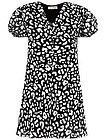 Платье с черно-белым леопардовым принтом - 1054709273219