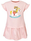 Нежно-розовое платье с принтом - 1054509412726