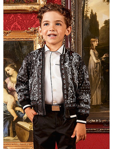 Рубашка с вышивкой логотипа и окантовкой Dolce & Gabbana - 1011219070028 - Фото 2