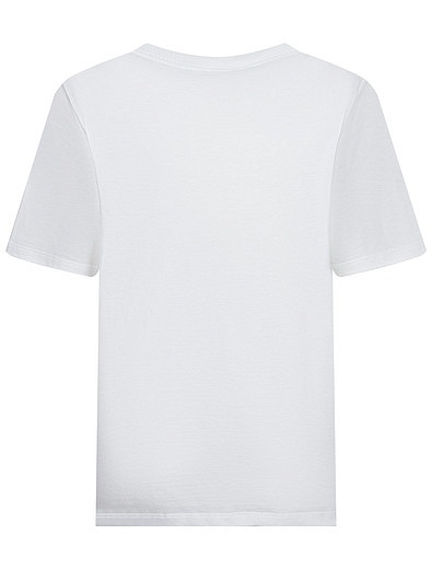 Белая футболка с логотипом GUCCI - 1134529080386 - Фото 5