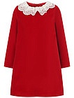 Красное платье с кружевным воротником - 1054500380482
