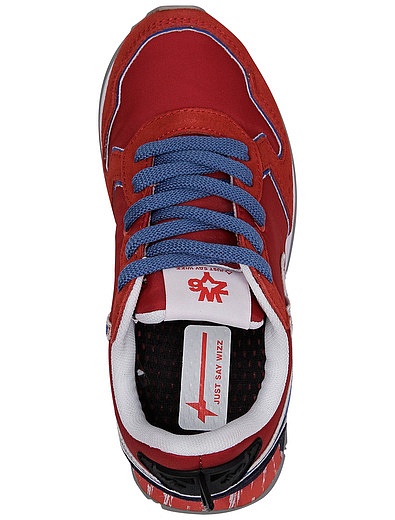 Красные кроссовки с контрастными шнурками W6YZ - 2104529170676 - Фото 4