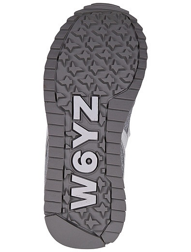 Серебристые кроссовки на шнуровке W6YZ - 2104509172508 - Фото 5