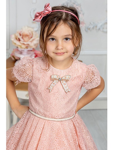 Розовое платье с асимметричной юбкой EIRENE - 1054609182055 - Фото 3