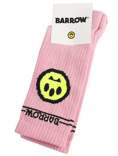 Розовые носки с логотипом BARROW - 1534529410303 - Фото 1