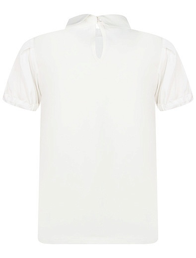 Комбинированная блуза с рукавами-фонариками SILVER SPOON - 1034509280174 - Фото 3
