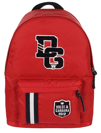 Красный рюкзак с логотипом аппликацией Dolce & Gabbana - 1504528180484 - Фото 1