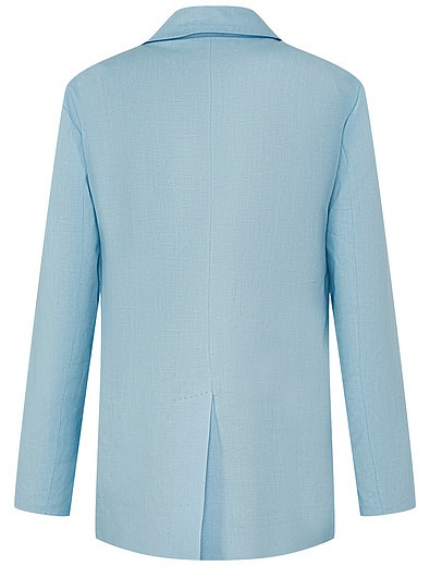 Голубой пиджак из льна Dolce & Gabbana - 1334519371016 - Фото 3
