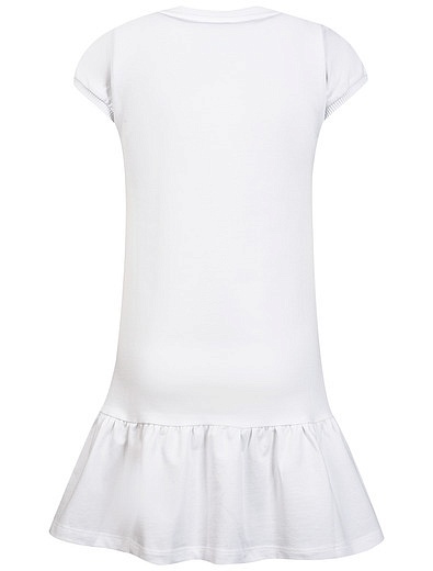 белое Платье с принтом и оборкой Moschino - 1054509272092 - Фото 2