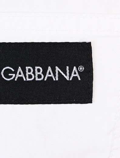 Хлопковые брюки Dolce & Gabbana - 1081219871901 - Фото 3